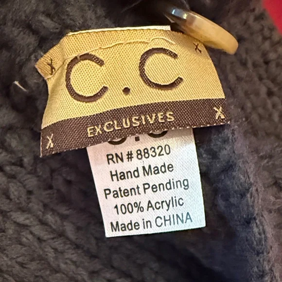 🦄 2 for $10 🦄 C. C. Gray/Blue Knit Flower Headband Beanie - Picture 6 of 6